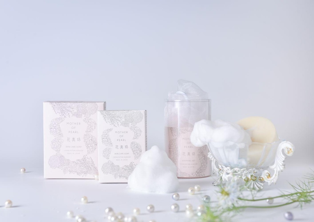 花真珠スキンケアソープ&泡立てネットセット